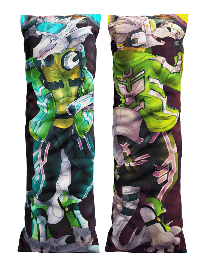 Vinito The White Gamer Dragon Body Pillow (Dakimakura) by Ram the Dragon