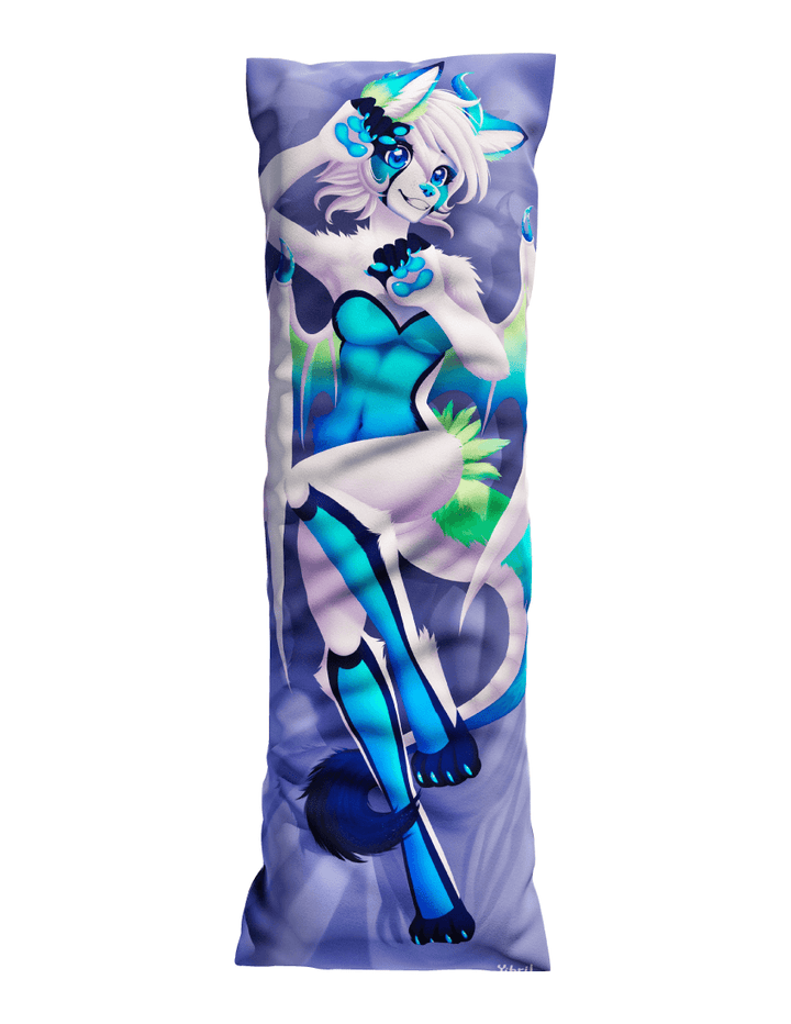 Nithe The Cute White and Green Dragon Body Pillow (Dakimakura) by BronwnieLoco