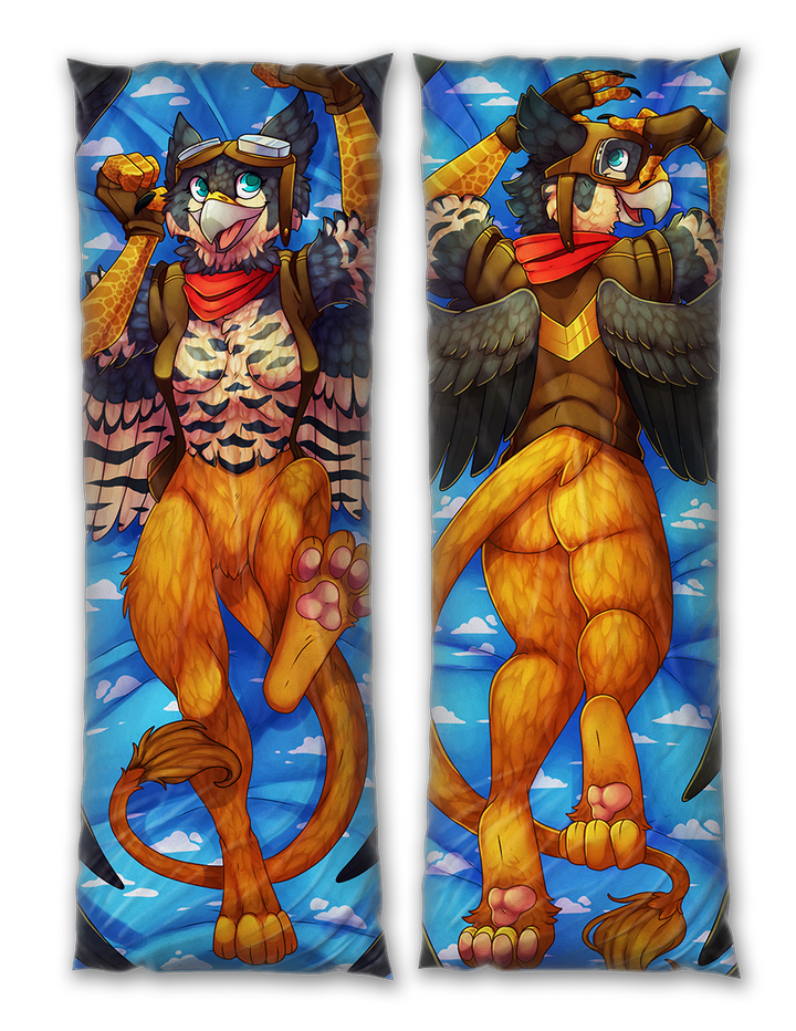 Daki Godwing - Art by Ram the Dragon - the fuzzy Griffin Dakimakura Furry Body Pillow Cover