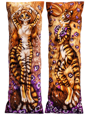 Clemetine Feline Dakimakura Furry Body Pillow Cover by Flash_lioness
