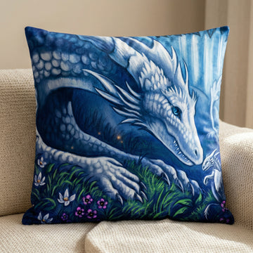 Dragon Furry Art Bed Pillow Cover