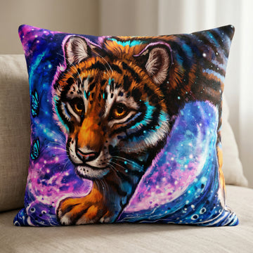 Tiger Furry Art Bed Pillow Cover
