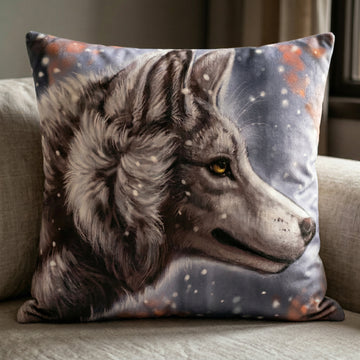 Wolf Furry Art Bed Pillow Cover
