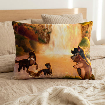 Fox Furry Art Bed Pillow Cover