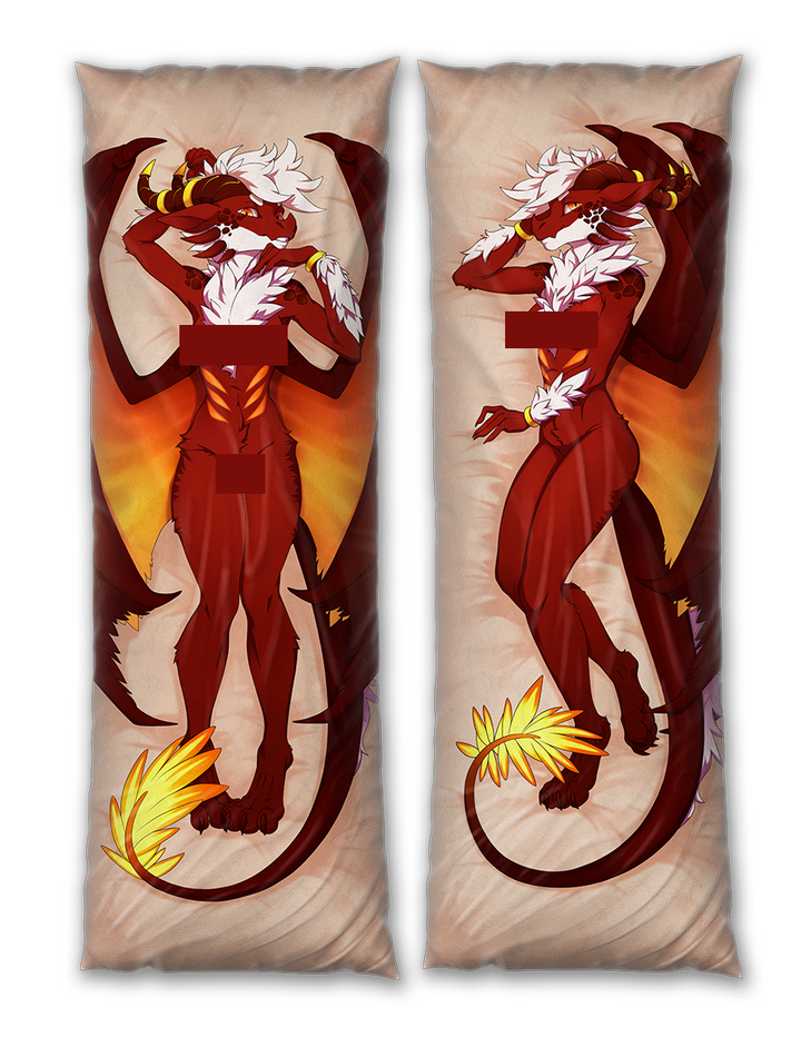 Venmys The Red Furry Dragon Body Pillow (Dakimakura) by Basilisk
