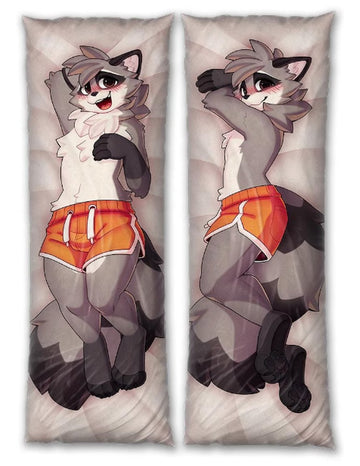 Sam Raccoon Dakimakura Furry Body Pillow Cover by dont_jinxit
