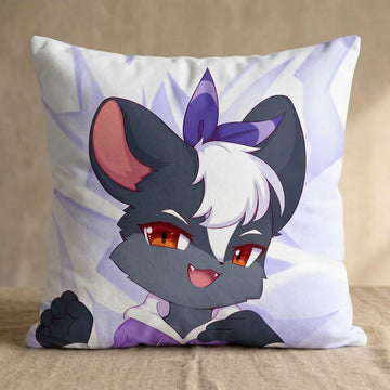 Zara Female Head Pillow Cover front square pillow mockup