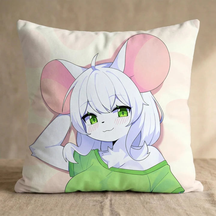 Elevit Female Head Pillow Cover square pillow mockup