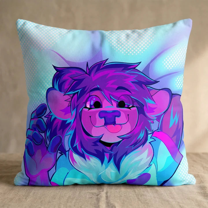 Endive the Deer Female Head Pillow Cover square pillow mockup