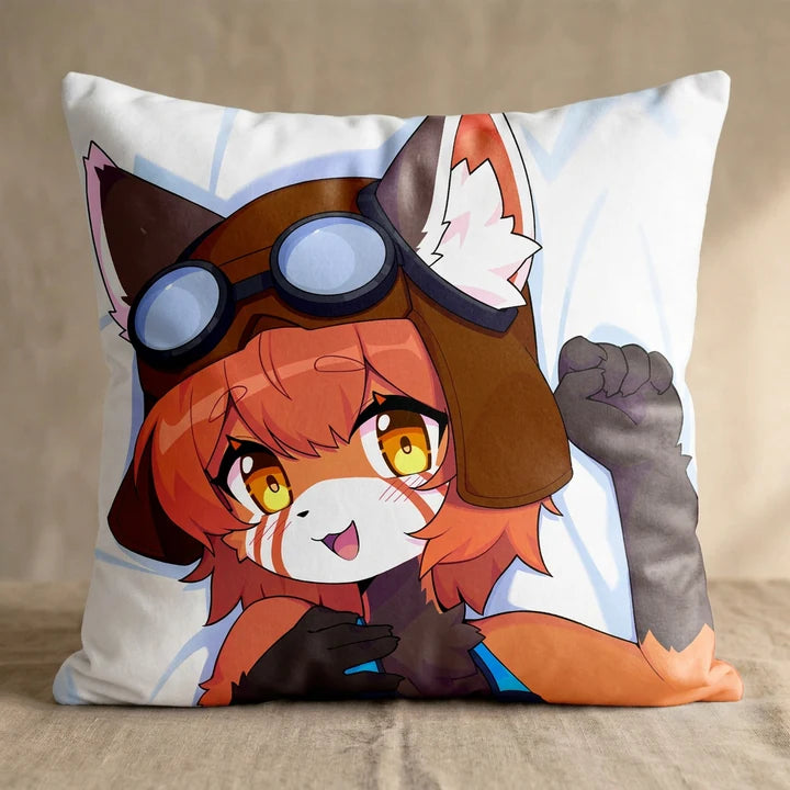 Equa Female Head Pillow Cover square pillow mockup