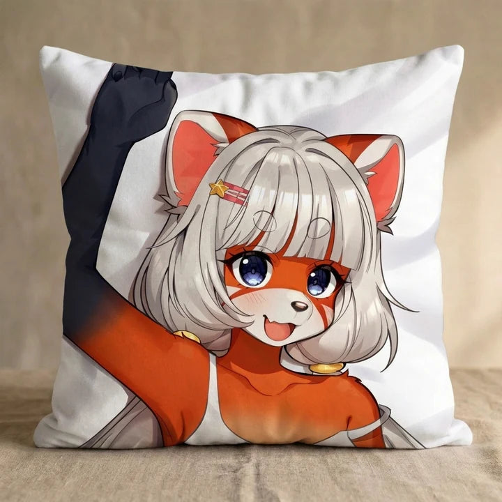 Koto Female Head Pillow Cover square pillow mockup
