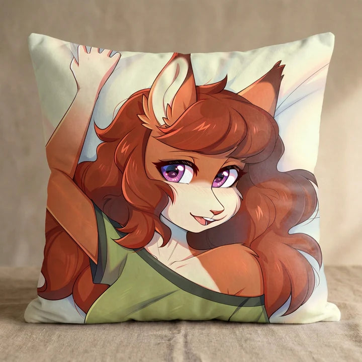 Starry Female Head Pillow Cover square pillow mockup