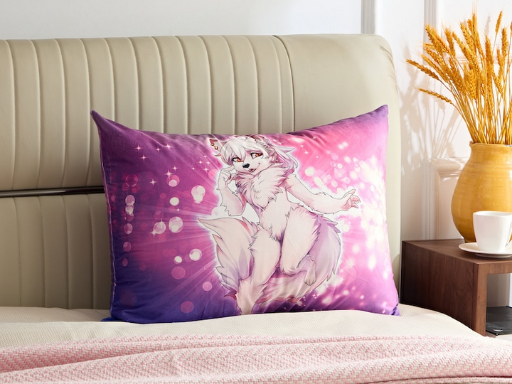 Furry Printed US Standard Pillow Cover for Bed, Aesthetic Pillow, Rectangle Pillow, Furry Merchandise, Sexy Furry Pillow Case