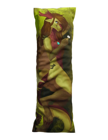 Emerald Dragon Dakimakura Furry Body Pillow Cover