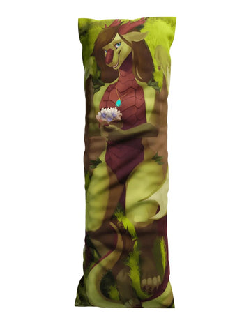 Emerald Dragon Dakimakura Furry Body Pillow Cover