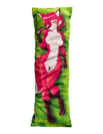 Cherry Fox Dakimakura Furry Body Pillow Cover by Soapaint