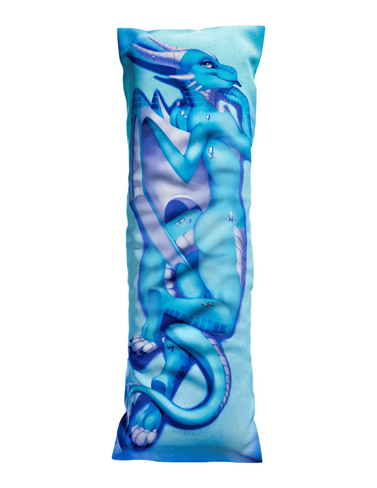 Sapphire Dragon Dakimakura Furry Body Pillow Cover