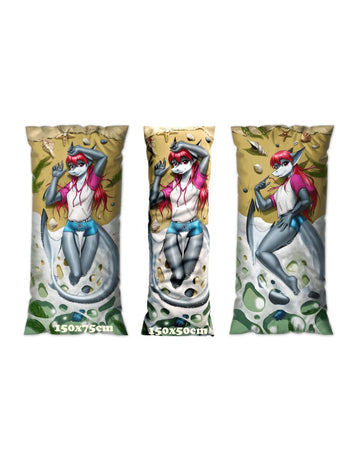 Ruby Sea Creature Dakimakura Furry Body Pillow Cover by MykeGreywolf