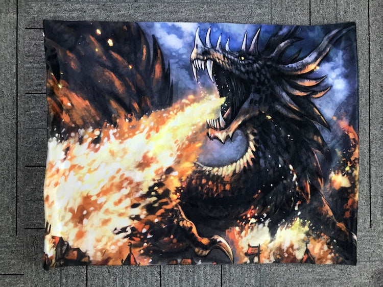 Dragon Furry Art Bed Pillow Cover