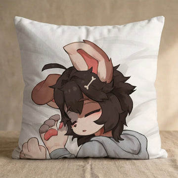 Ace the Dog Male Head Pillow Cover back square pillow mockup