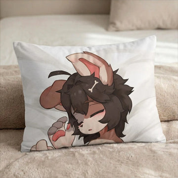 Ace the Dog Male Head Pillow Cover back US standard pillow mockup