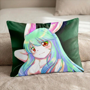 Anime Bunny Head Pillow Cover front US standard pillow mockup