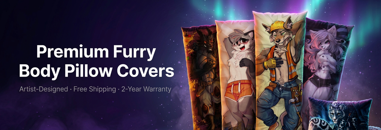 Furry dakimakura body pillow cover