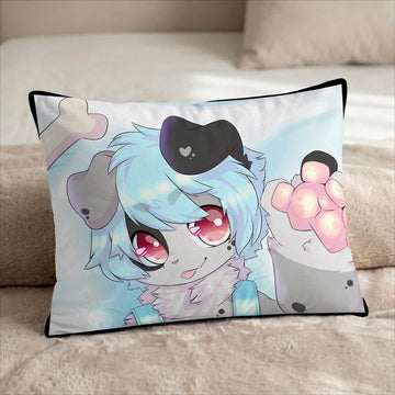 ben the Dog Male Head Pillow Cover front US standard pillow mockup