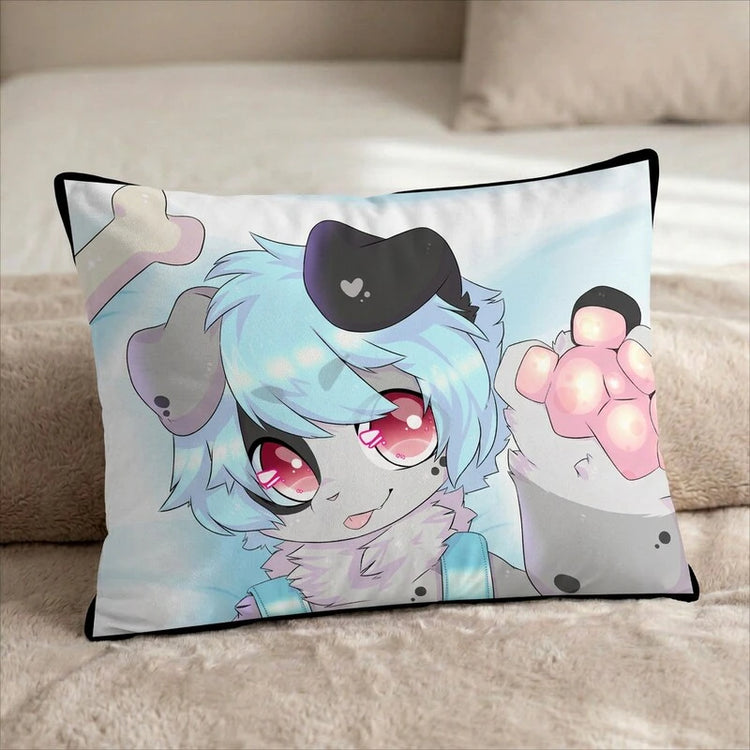 ben the Dog Male Head Pillow Cover front US standard pillow mockup