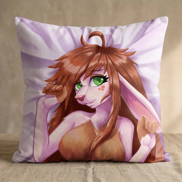 Bunny by Soapaint Head Pillow Cover back square pillow mockup