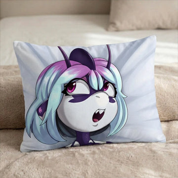 Burea the Shark Female Head Pillow Cover front US standard pillow mockup