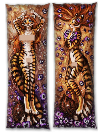 Clemetine Feline Dakimakura Furry Body Pillow Cover by Flash_lioness