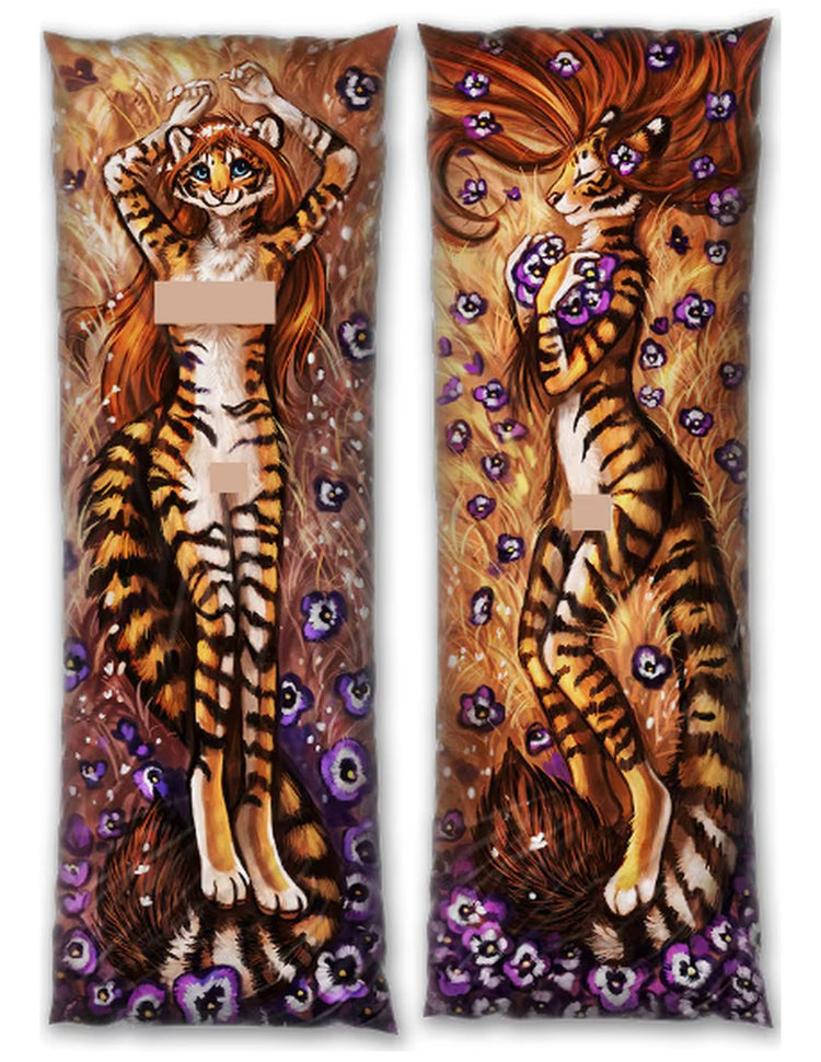 Clemetine Feline Dakimakura Furry Body Pillow Cover by Flash_lioness