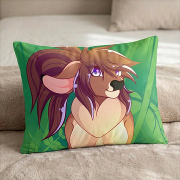 Deer by KonoeiKreations Head Pillow Cover front US standard pillow mockup