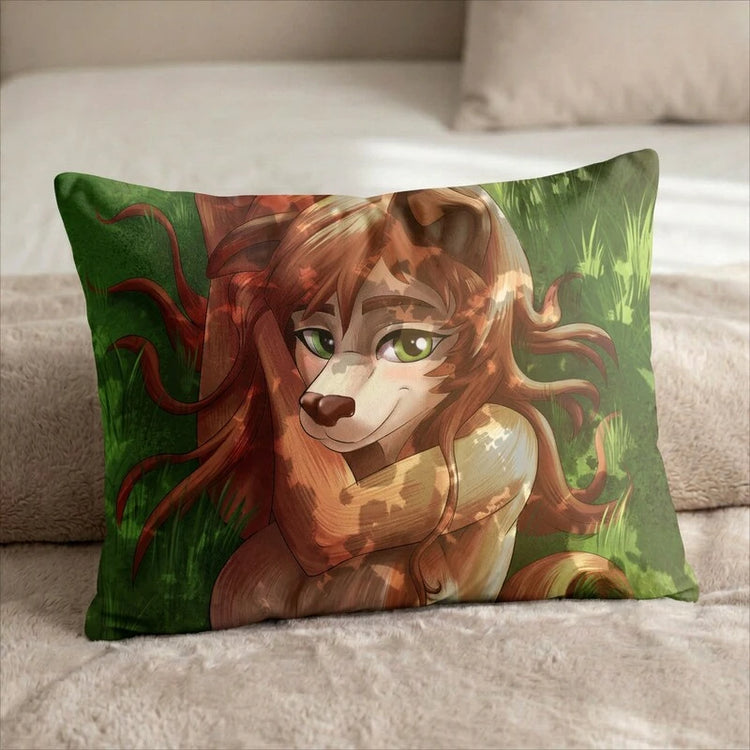 Dog by Soapaint Female Head Pillow Cover back US standard pillow mockup