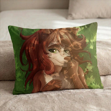 Dog by Soapaint Female Head Pillow Cover front US standard pillow mockup