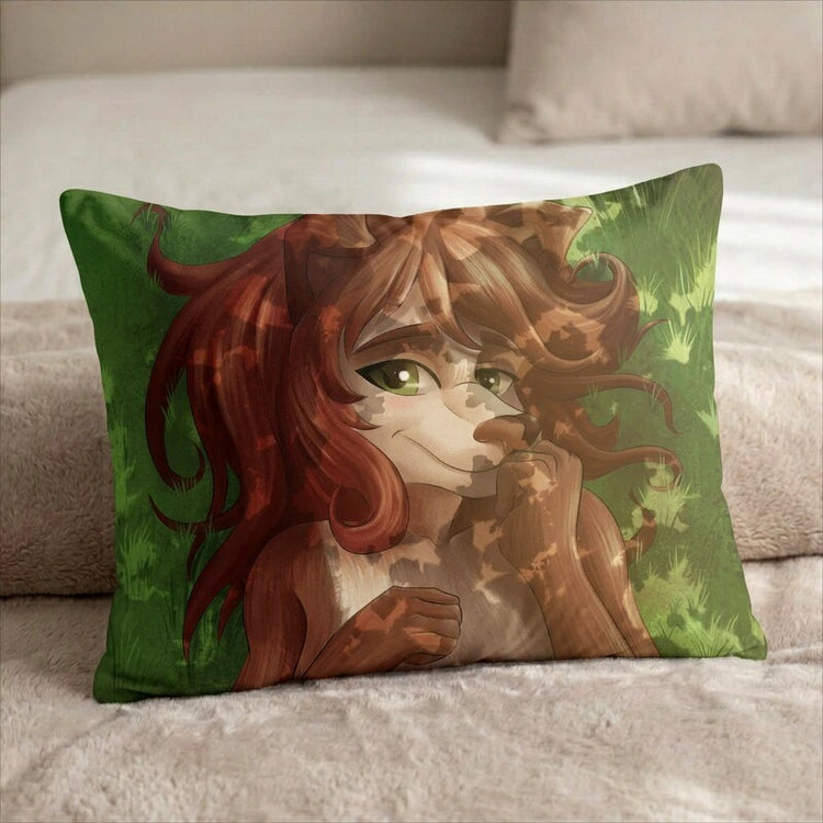 Dog by Soapaint Female Head Pillow Cover front US standard pillow mockup