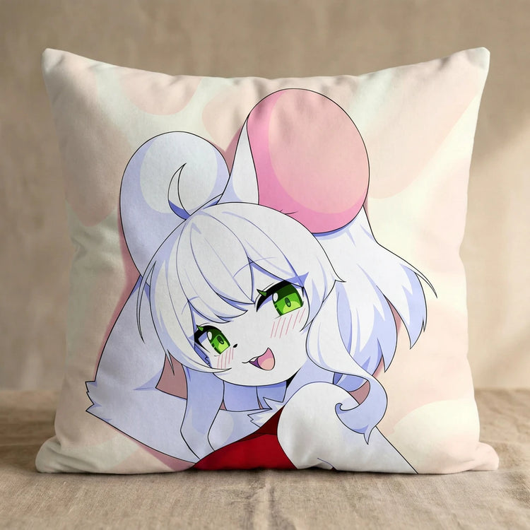 Elevit Female Head Pillow Cover back square pillow mockup