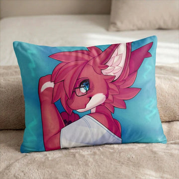 Eltro the Dragon Male Head Pillow Cover back US standard pillow mockup