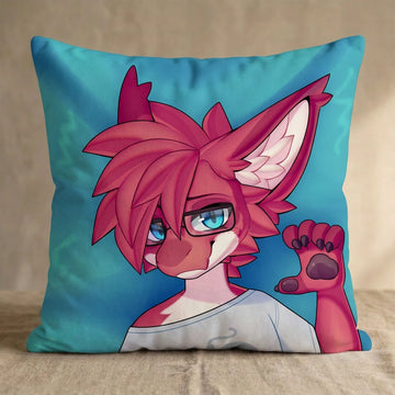 Eltro the Dragon Male Head Pillow Cover front square pillow mockup