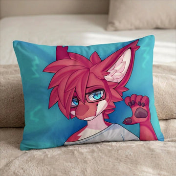 Eltro the Dragon Male Head Pillow Cover front US standard pillow mockup