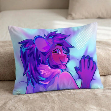 Endive the Deer Female Head Pillow Cover back US standard pillow mockup
