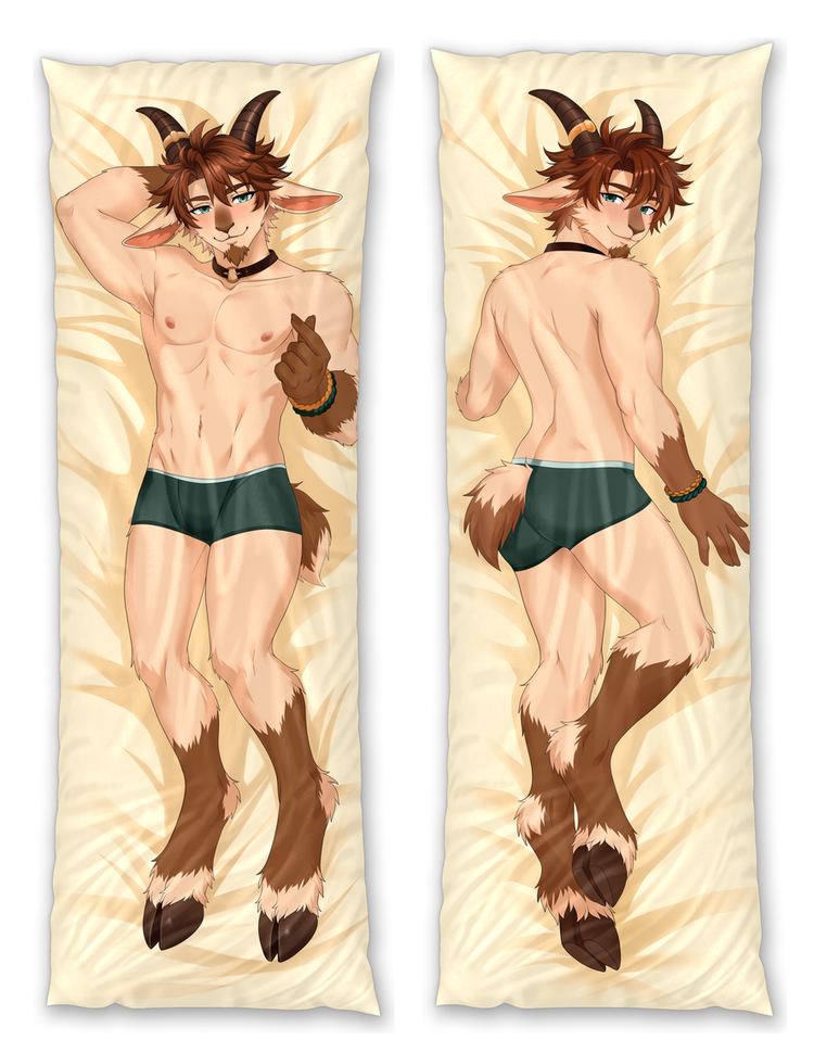 Kozel the Goat Shorts dakimakura design by Yulia Gruzdeva