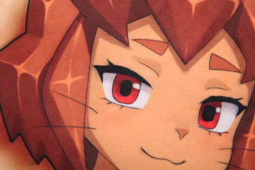 Kit Bodega dakimakura fabric and print detail close-up