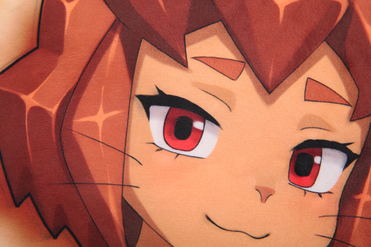 Kit Bodega dakimakura fabric and print detail close-up