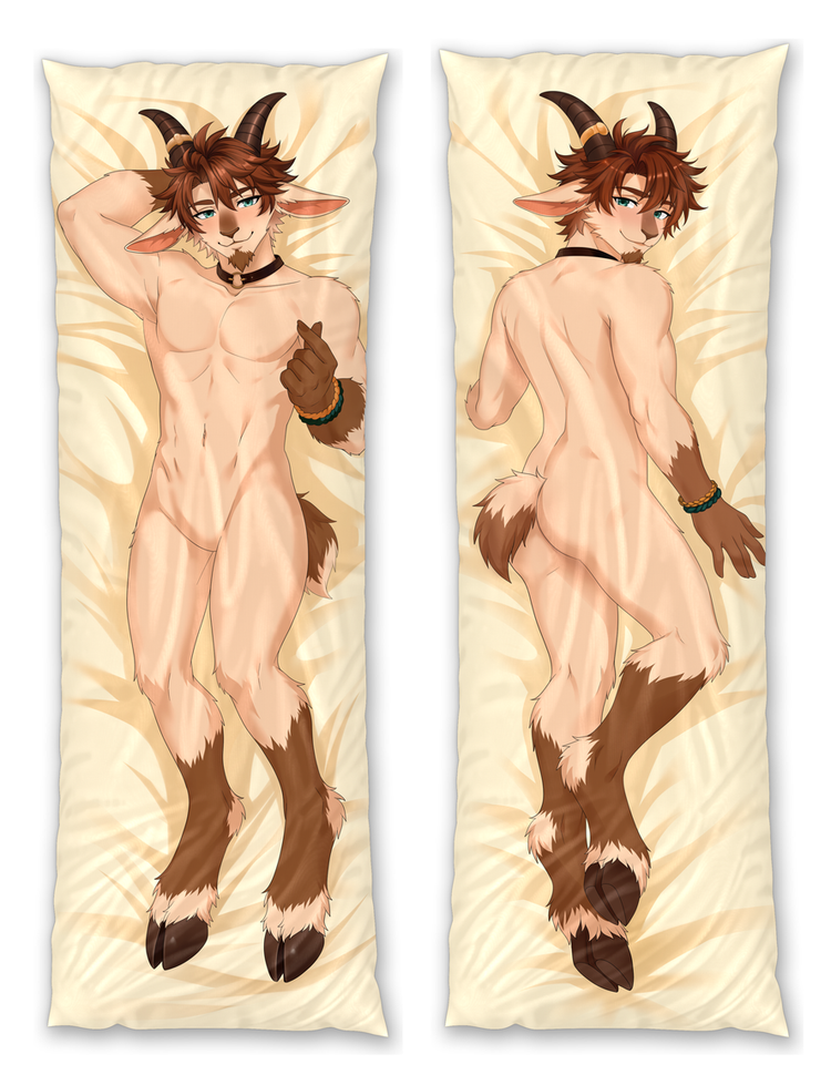 Kozel the Goat Nude SFW dakimakura design by Yulia Gruzdeva