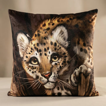 Leopard Furry Art Bed Pillow Cover