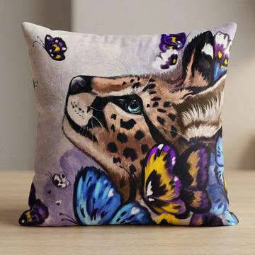 Leopard Furry Art Bed Pillow Cover