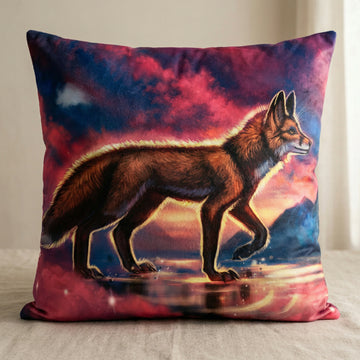 Fox Furry Art Bed Pillow Cover