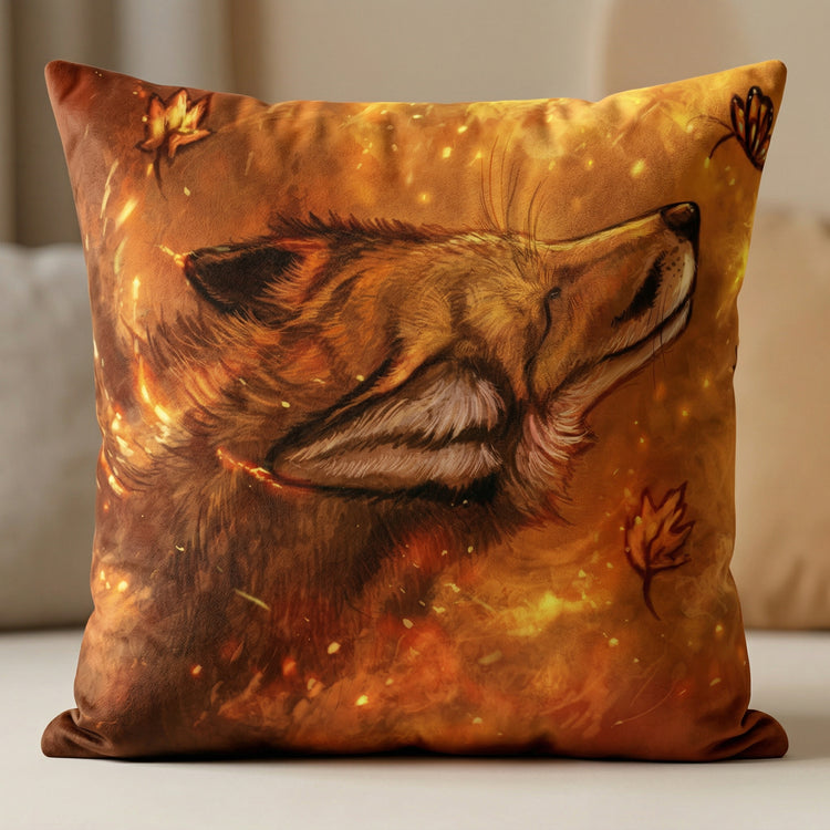 Fox Furry Art Bed Pillow Cover
